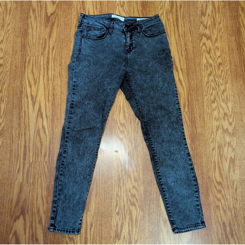 Bullhead Skinny Jean Jeggings Women's 11 Black Stone washed Stretch Casual Denim